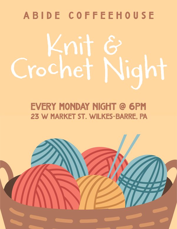 Knit and Crochet Night poster