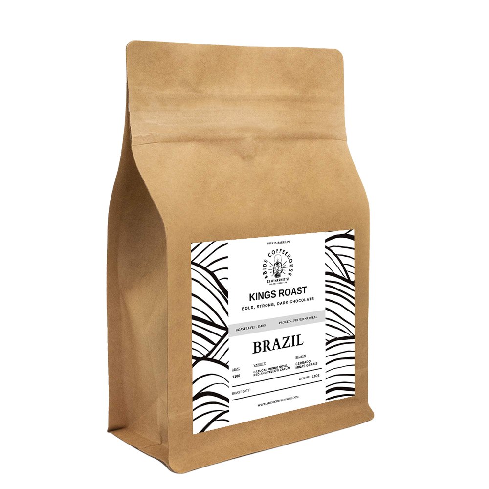 Old Abide coffee bag label