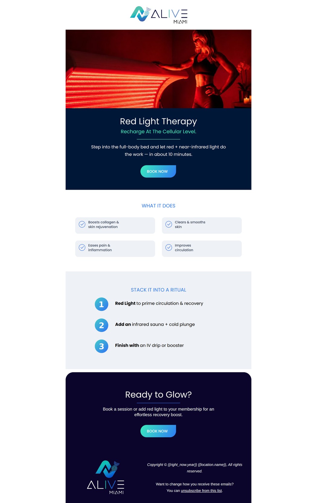 Alive Miami Red Light Therapy email