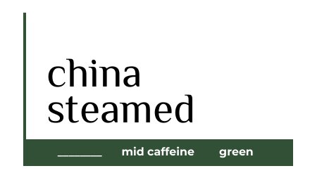 chinasteamed tea label