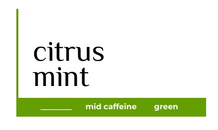 citrusmint tea label