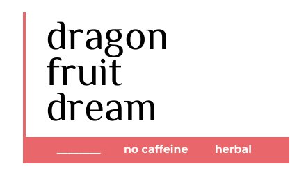 dragonfruit tea label