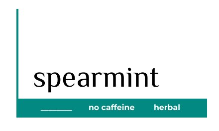 spearmint tea label