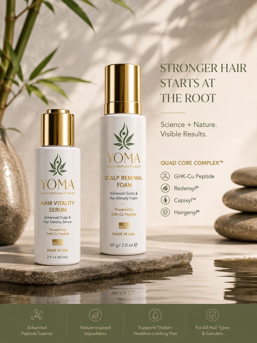 YOMA hero: both products on stones
